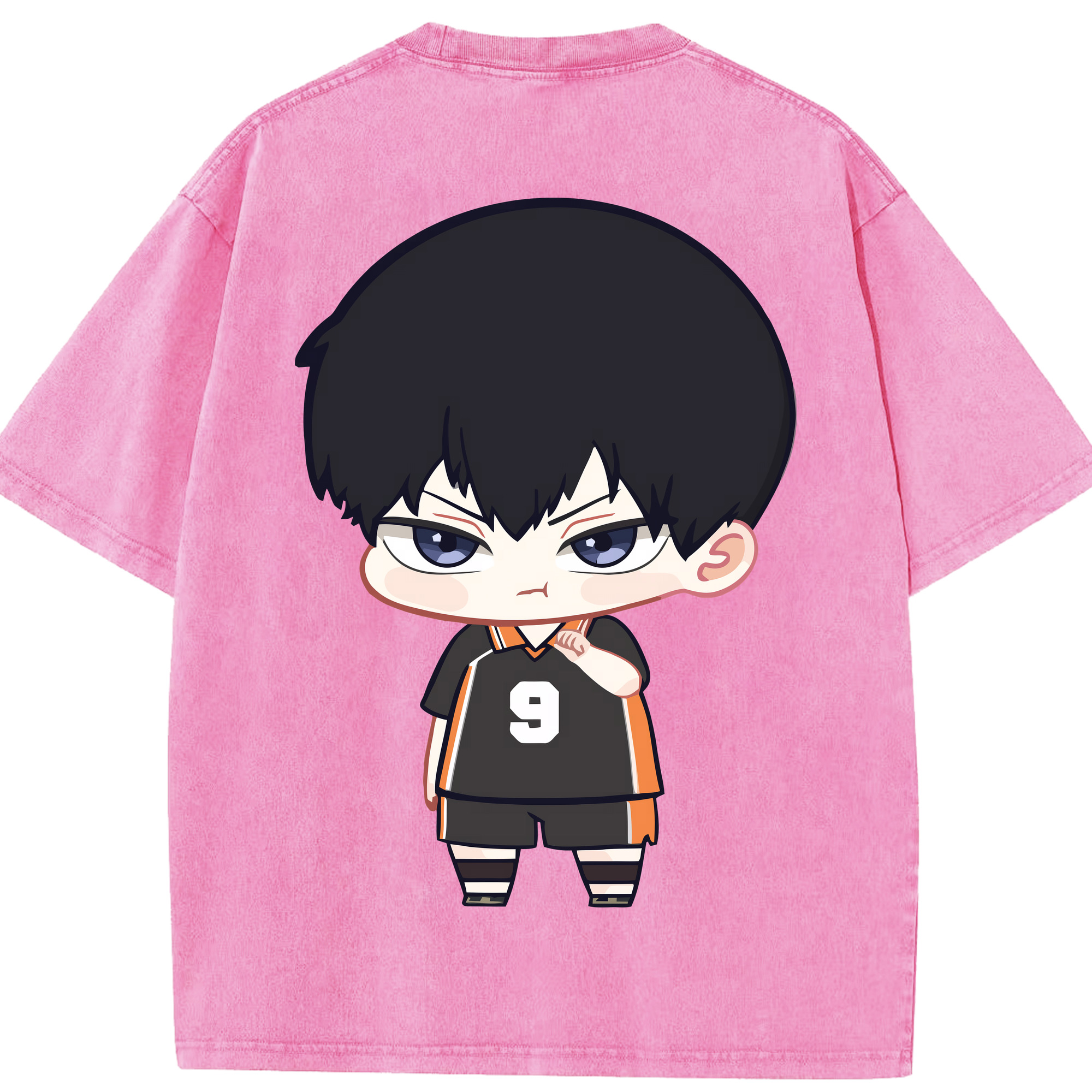 （画像用） ハイキュー!! Haikyu!! 綿100% ヴィンテージ風 半袖Tシャツ（背面プリント）